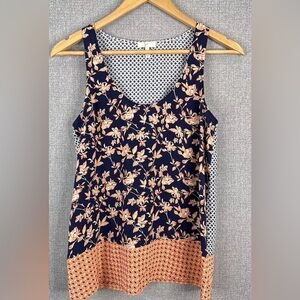 Joie Top Blouse Womens XS Tank Top Sleeveless Blouse Floral Silk